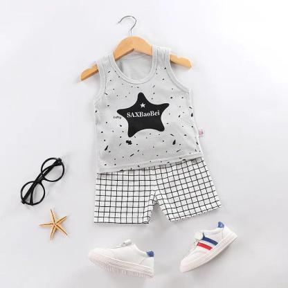 Design Print Clothing T Shirt And Shorts Sets-Cozy Stroller