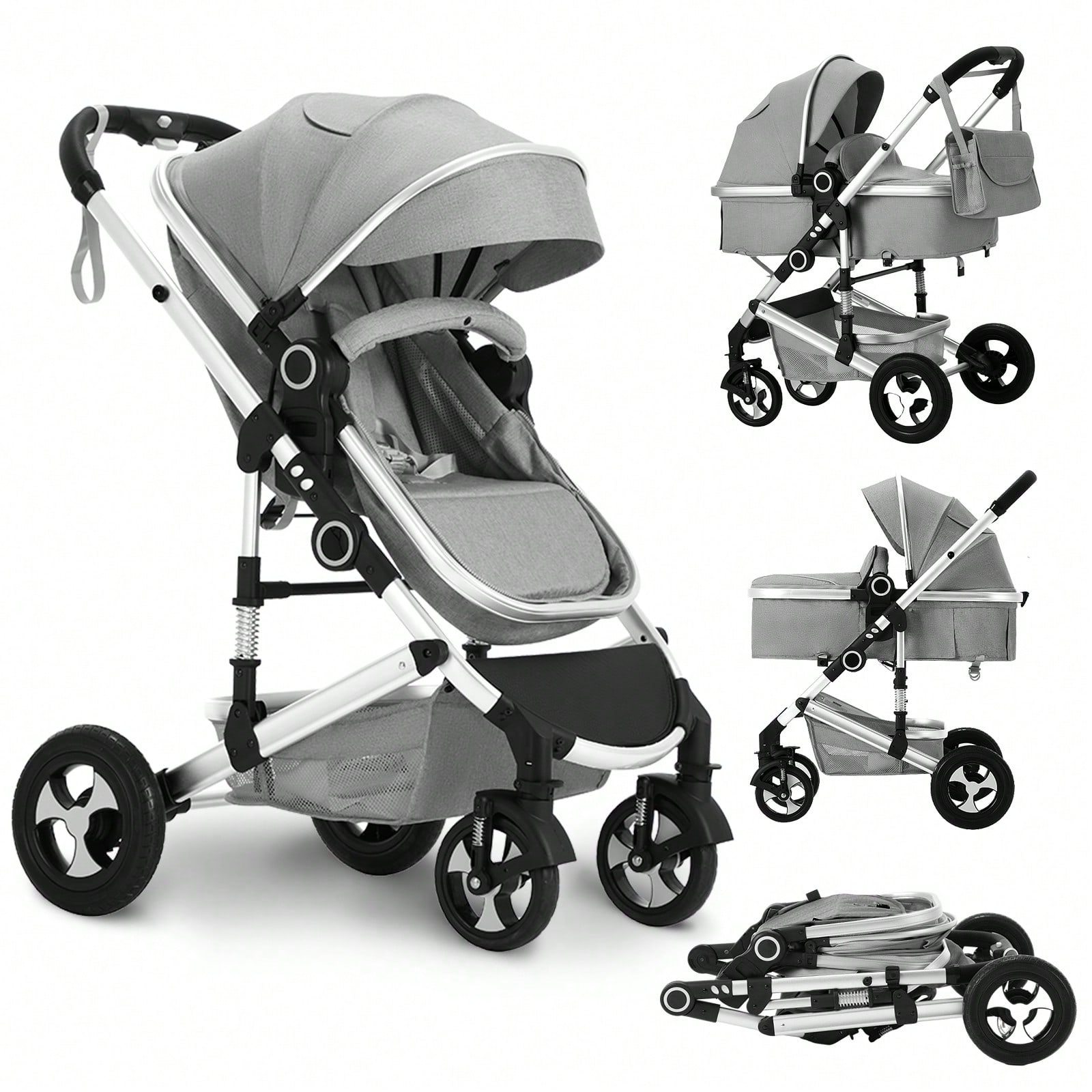 Todefull Dual Mode Reversible Bassinet Stroller