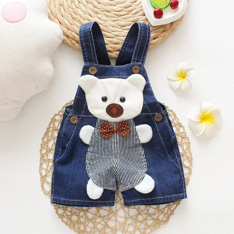 Denim Bear Overalls For Toddlers-Cozy Stroller
