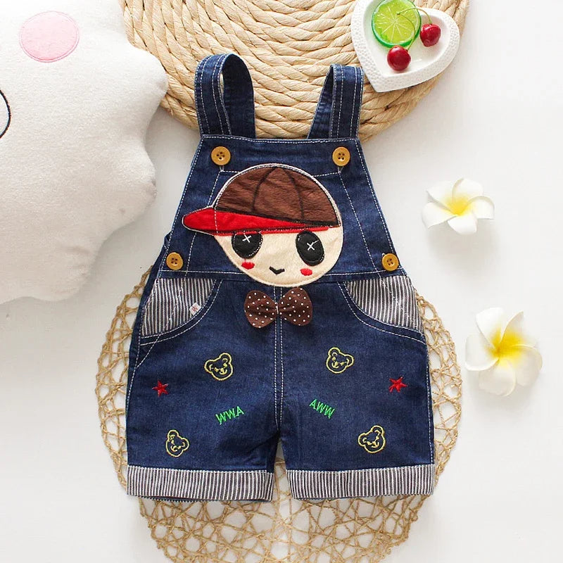 Denim Bear Overalls For Toddlers-Cozy Stroller
