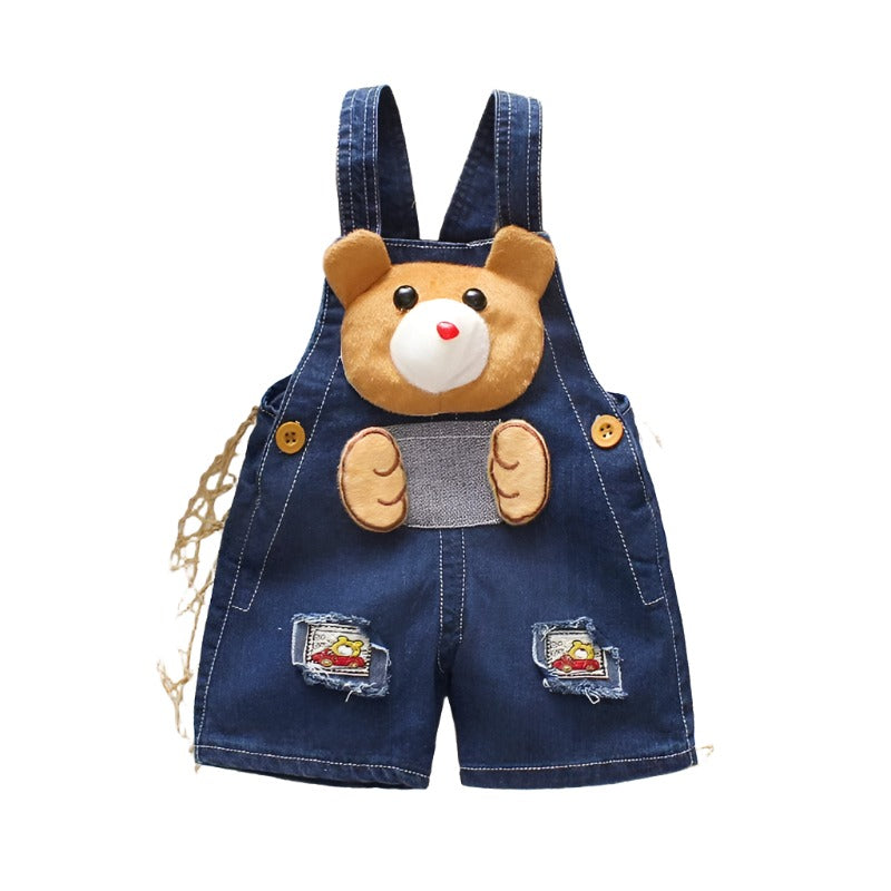Denim Bear Overalls For Toddlers-Cozy Stroller