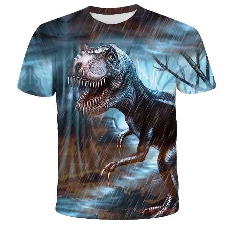 Dino Printed Short Sleeve Tee-Cozy Stroller