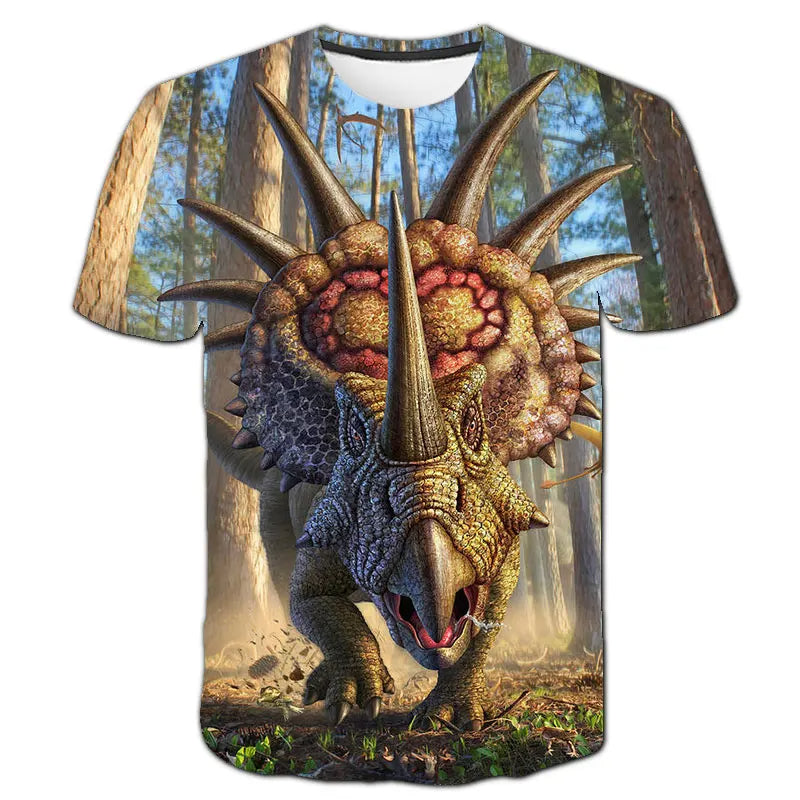 Dino Printed Short Sleeve Tee-Cozy Stroller