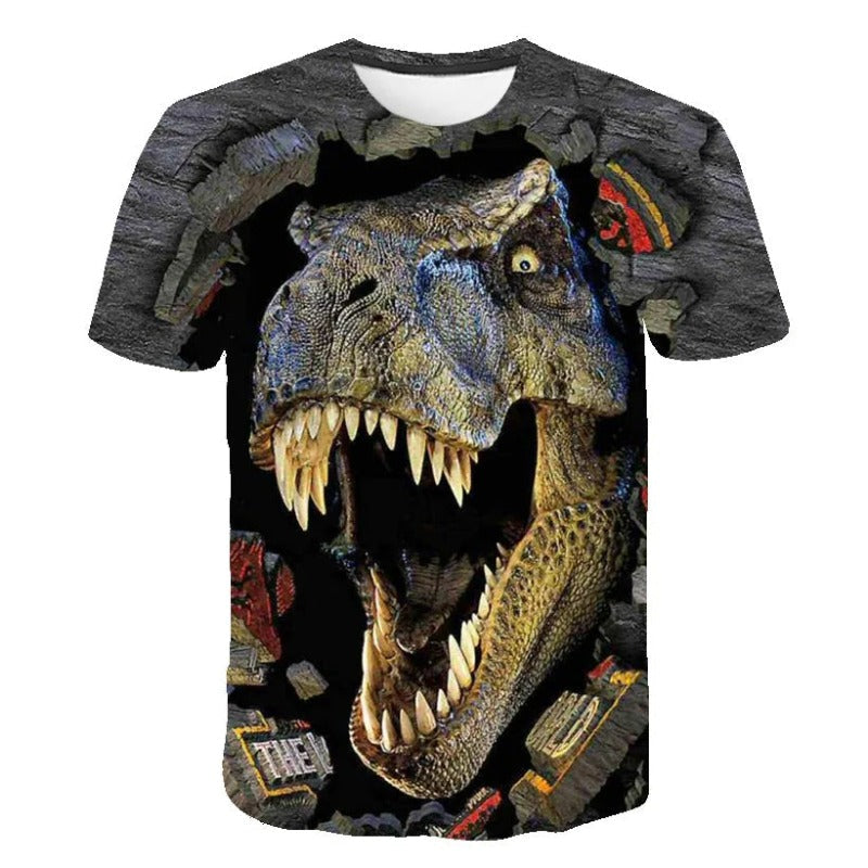 Dino Printed Short Sleeve Tee-Cozy Stroller