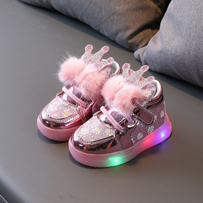 The Princess LED Casual Shoes For Babies-Cozy Stroller