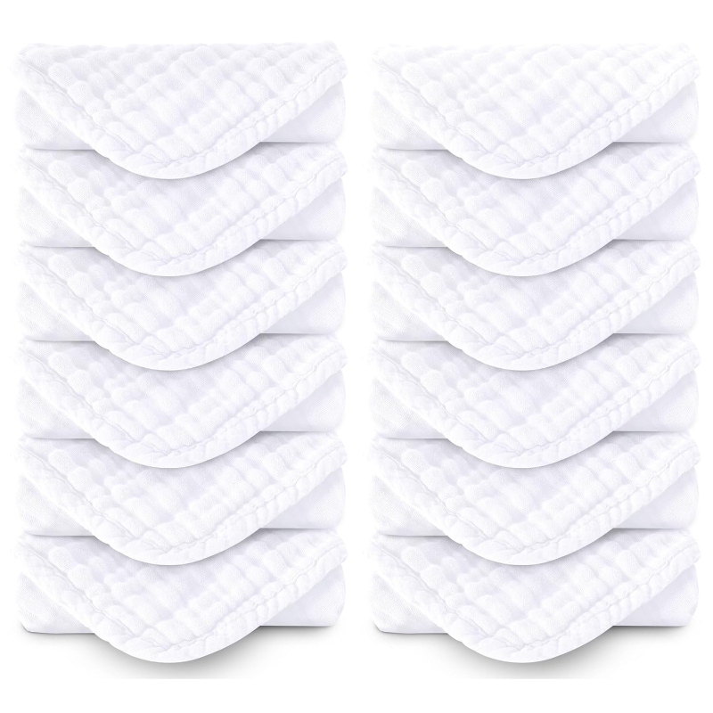 Muslin Burp Cloths Extra Soft And Absorbent Baby Washcloths