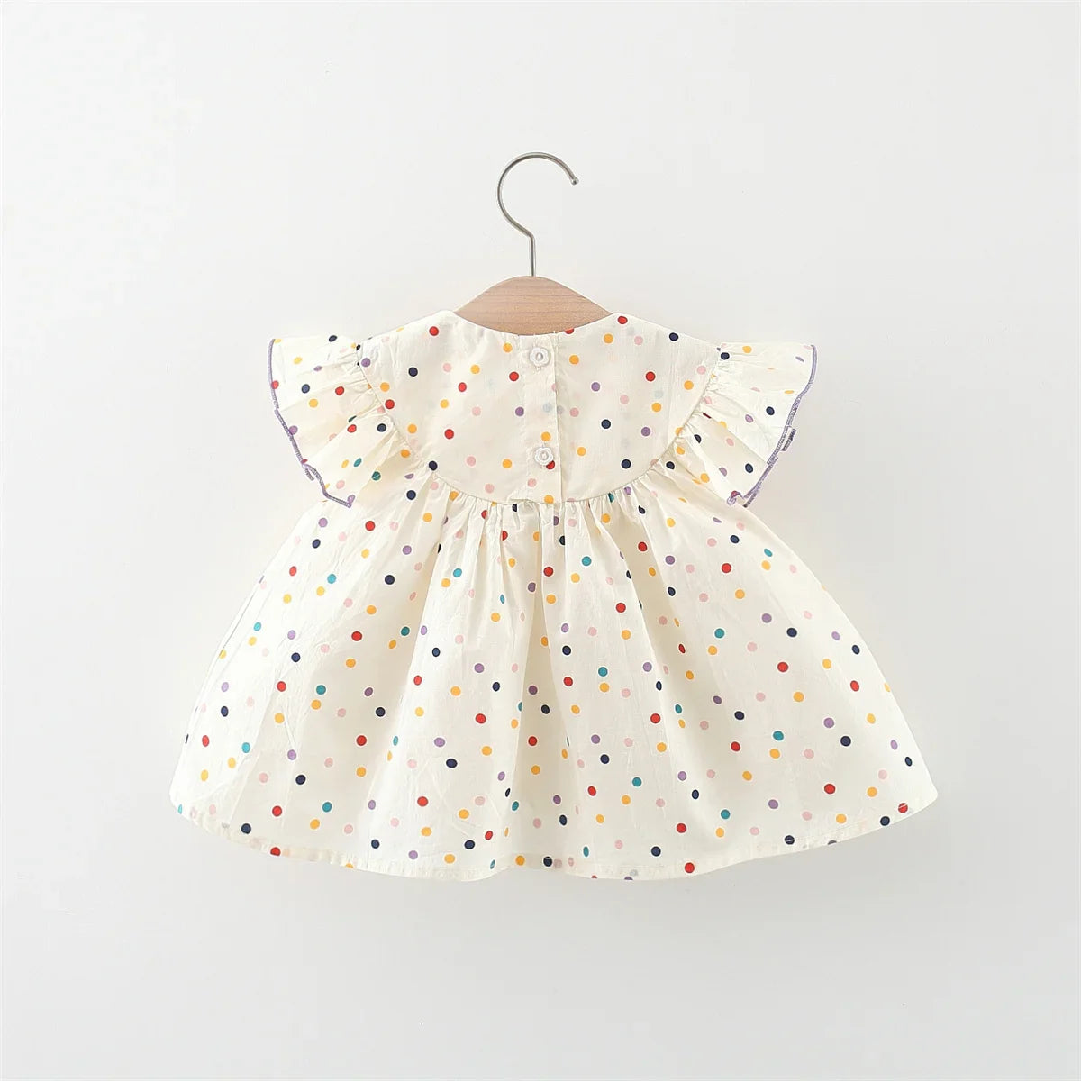 Floral Embroidery Round Dot Frolic Dress-Cozy Stroller