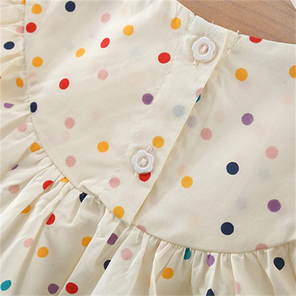 Floral Embroidery Round Dot Frolic Dress-Cozy Stroller