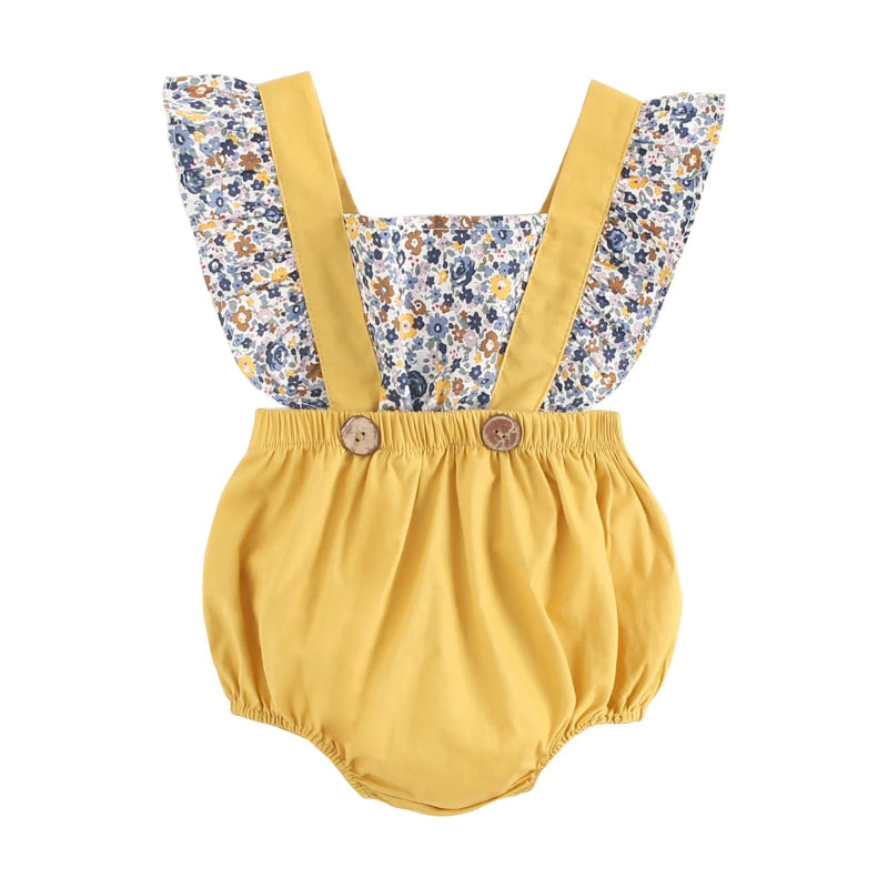 Floral Printed Summer Rompers-Cozy Stroller