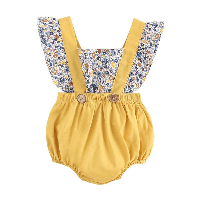 Floral Printed Summer Rompers-Cozy Stroller