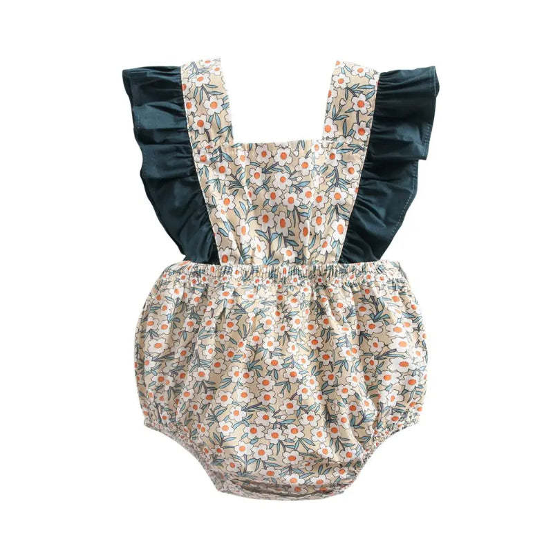 Floral Printed Summer Rompers-Cozy Stroller