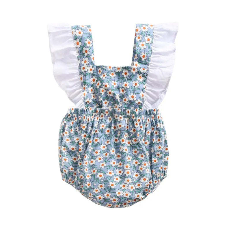 Floral Printed Summer Rompers-Cozy Stroller
