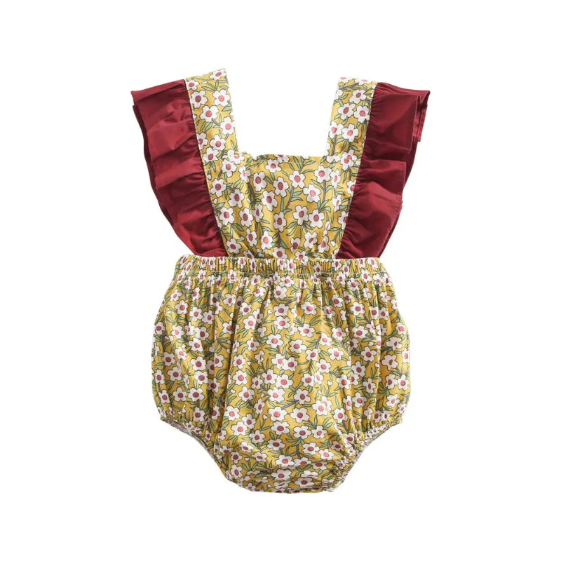 Floral Printed Summer Rompers-Cozy Stroller