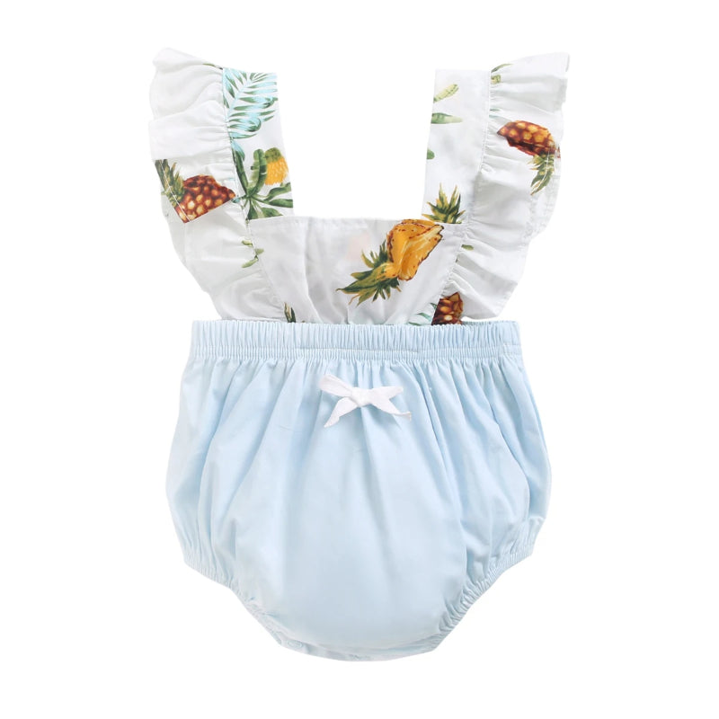 Floral Printed Summer Rompers-Cozy Stroller