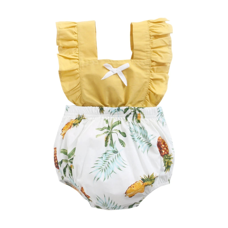 Floral Printed Summer Rompers-Cozy Stroller