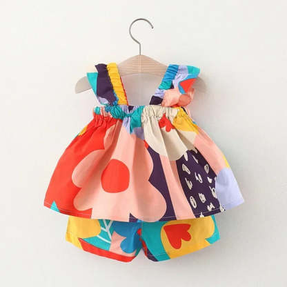 Floral Vest And Casual Pants Set-Cozy Stroller