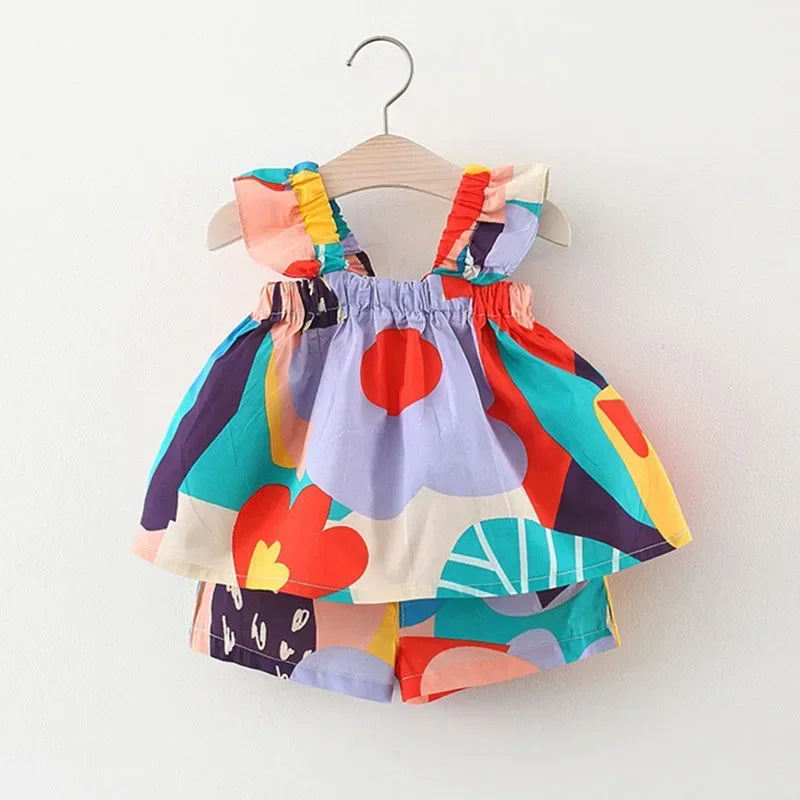 Floral Vest And Casual Pants Set-Cozy Stroller