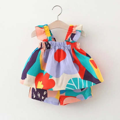 Floral Vest And Casual Pants Set-Cozy Stroller
