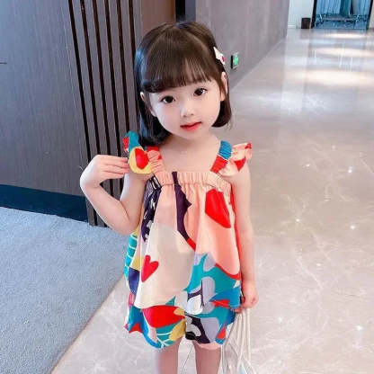 Floral Vest And Casual Pants Set-Cozy Stroller