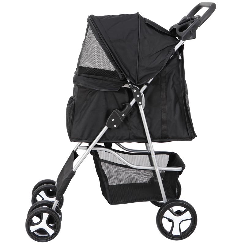 Foldable Dog Stroller Pet Travel Carriage Detachable Carrier Cart
