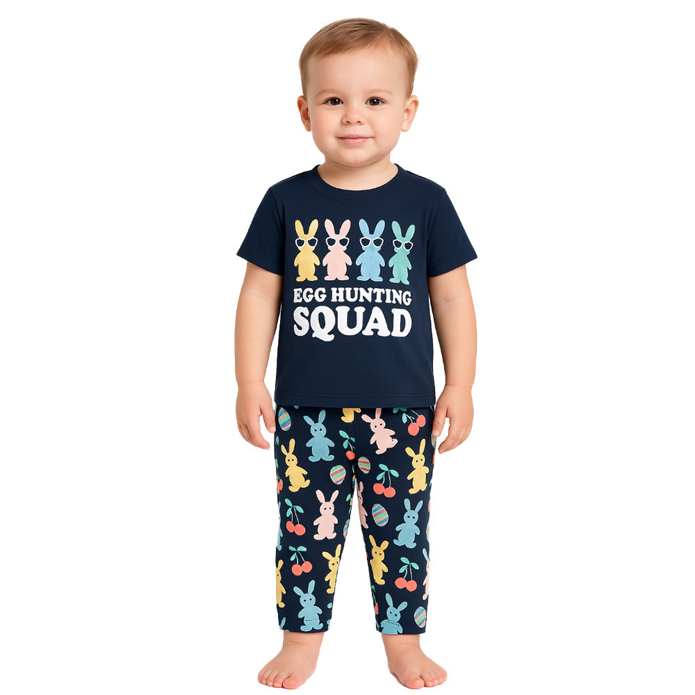 Egg Hunting Graphic Pajama Set With Snug Fit-Cozy Stroller