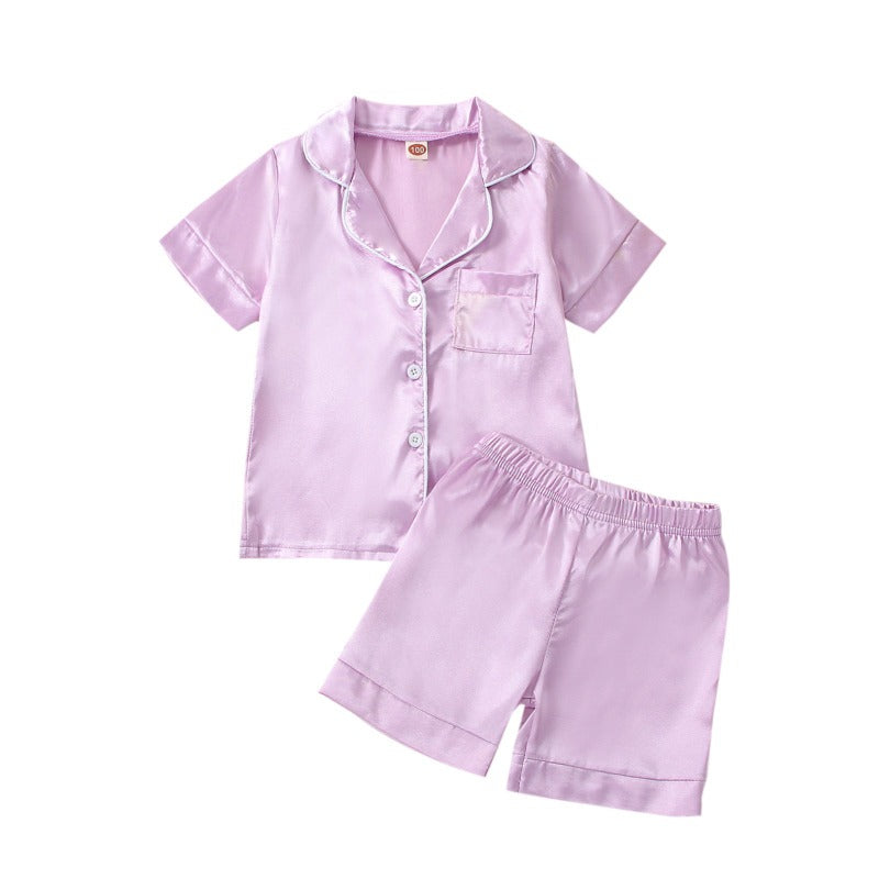 Front Pocket Lapel Tops And Shorts Set-Cozy Stroller