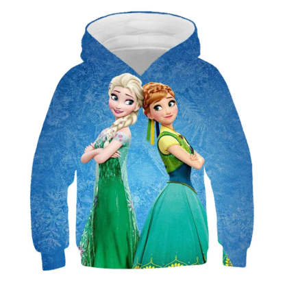 Frozen Anna And Elsa Autumn Hoodie-Cozy Stroller