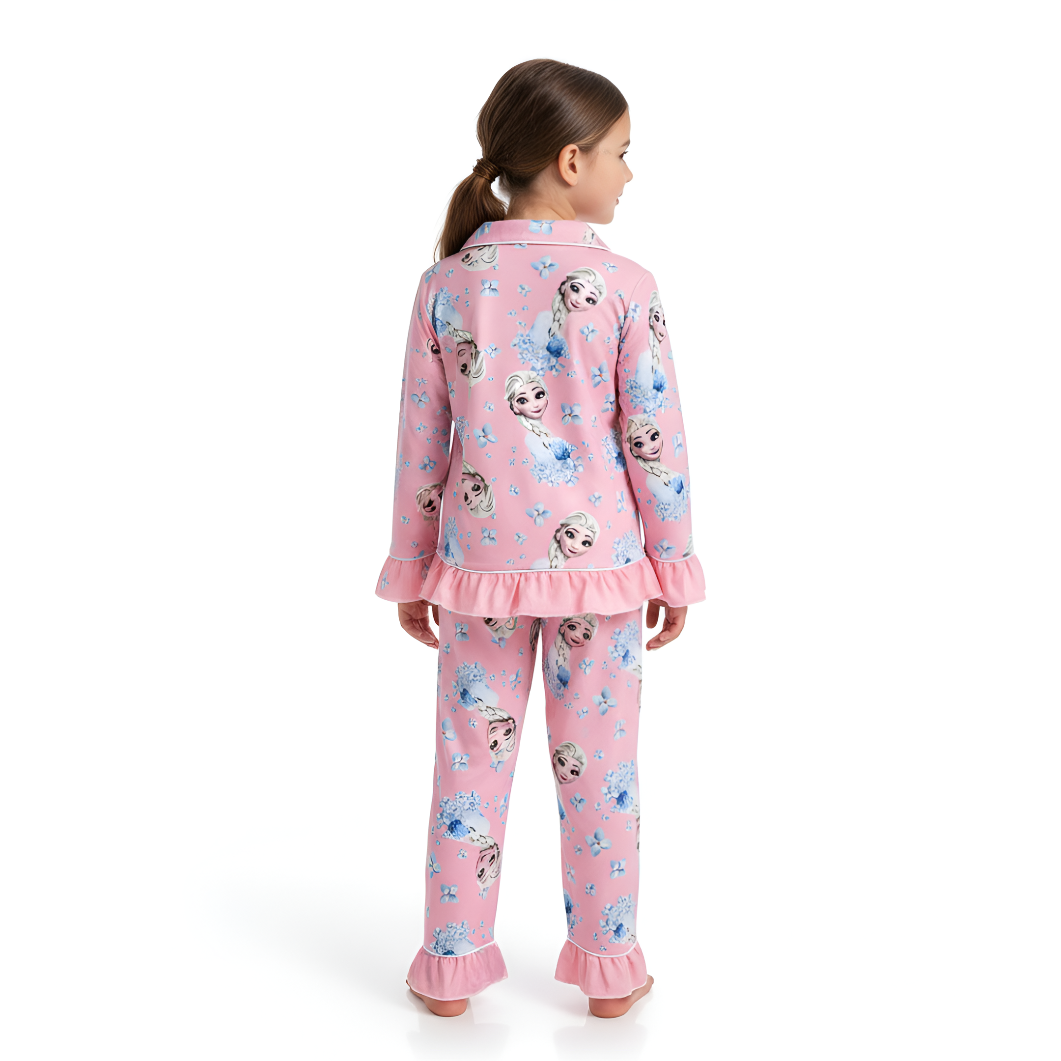 Cozy Fit Long Sleeve Casual Pajama Set for Girls