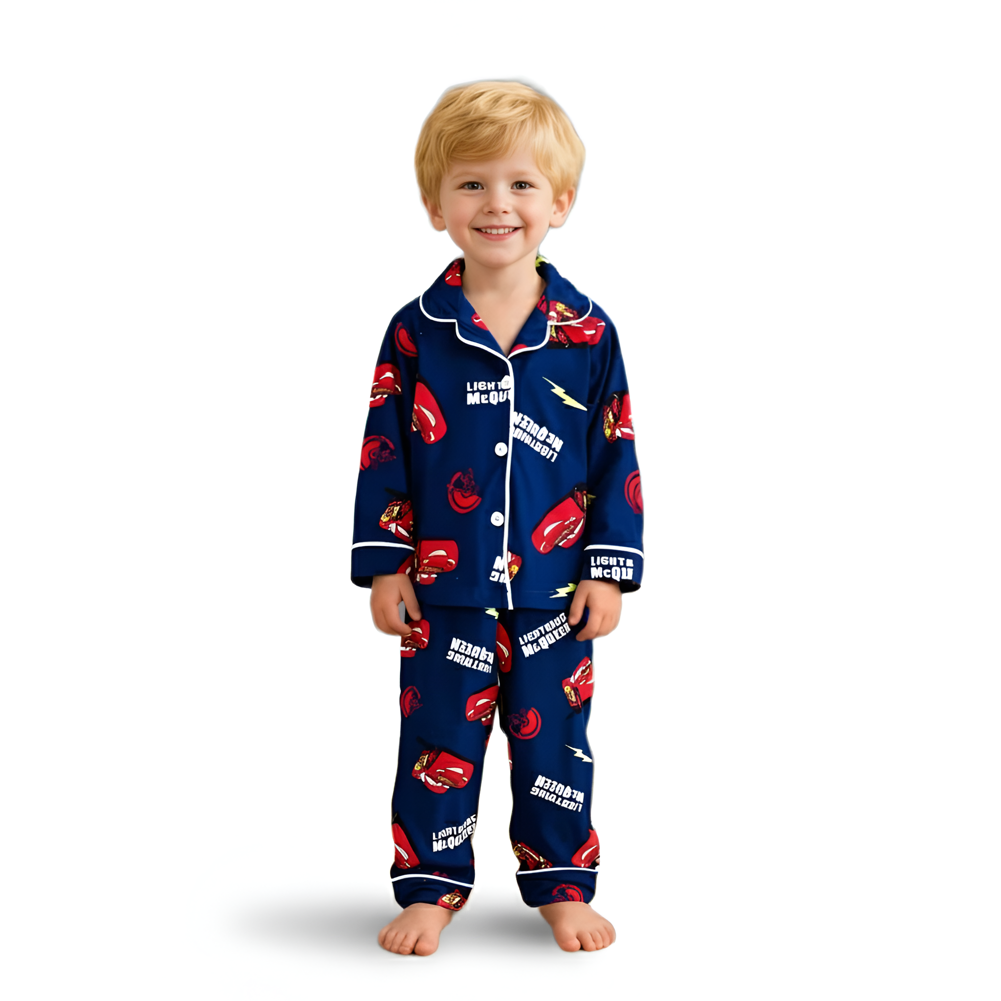 Cars Lightning McQueen Print Pajama Set for Boys