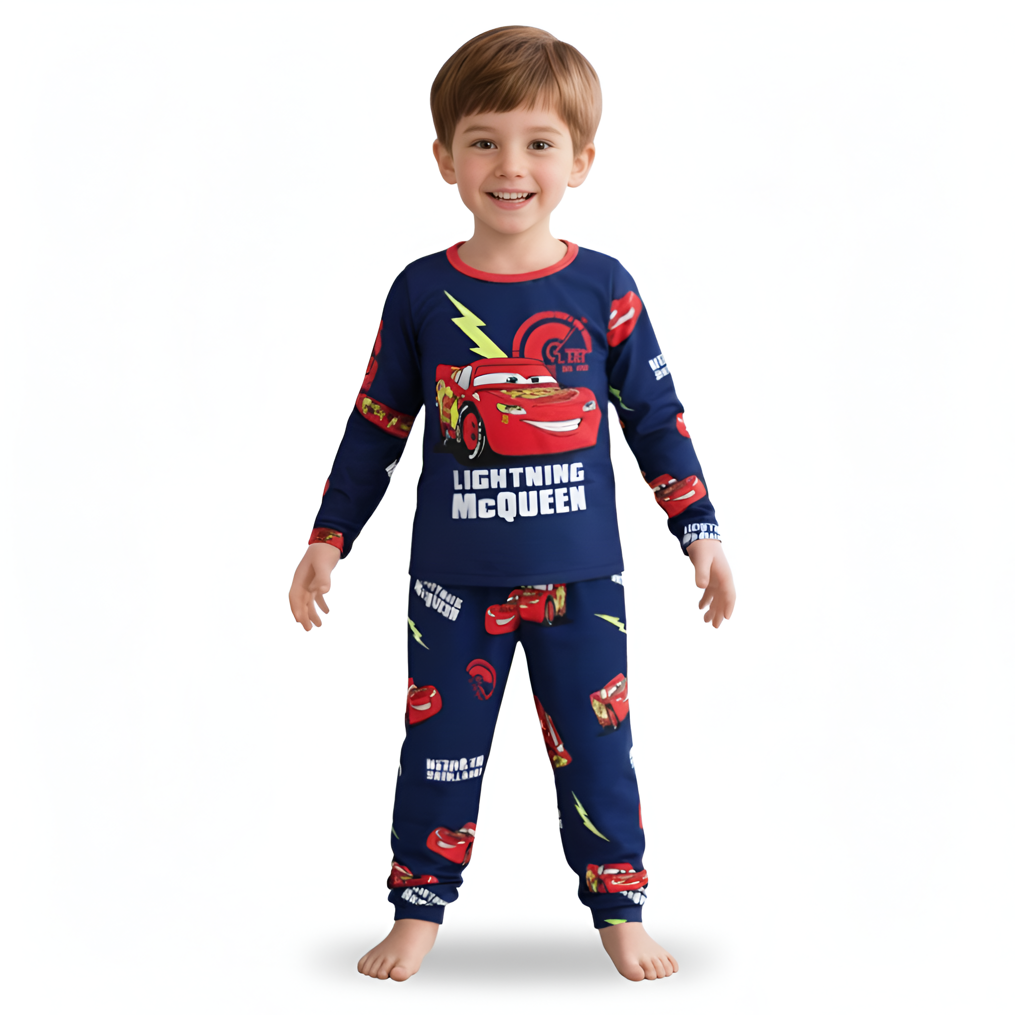 Kids Animated Racing Theme Pajama Outfit