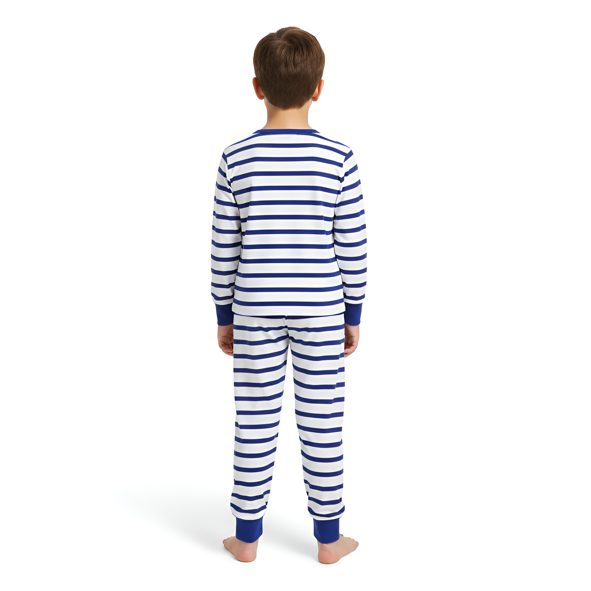 Cartoon Stripe Print Kids Pajama Set