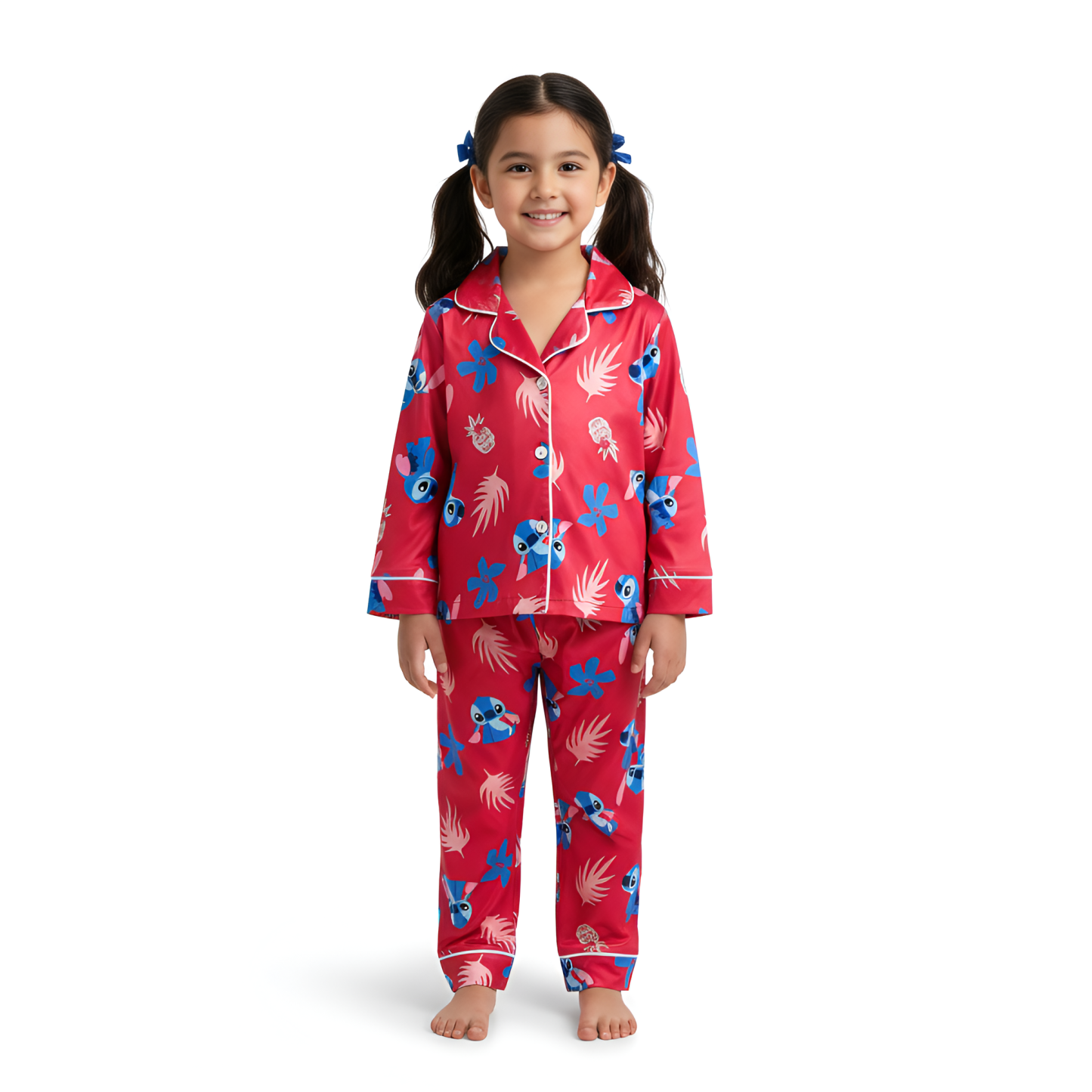 Alien Character Cartoon Print Pajama Set