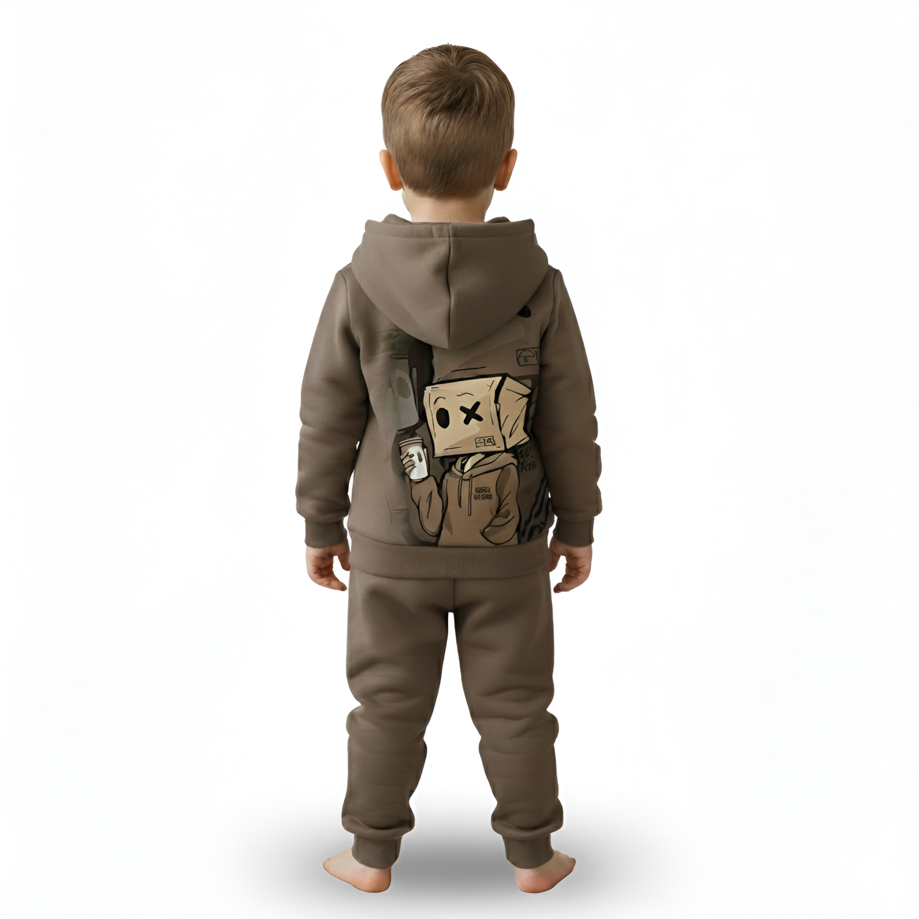 3D Graphic Print Boys Hoodie And Joggers Set