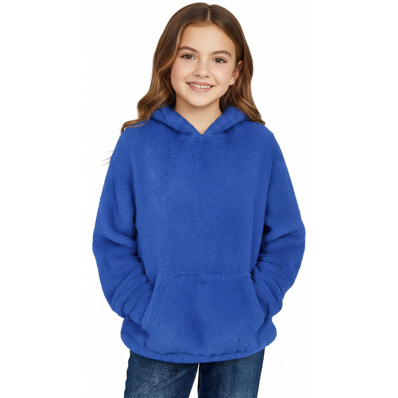 Girls Fuzzy Fleece Pullover Hoodies Sweatshirt