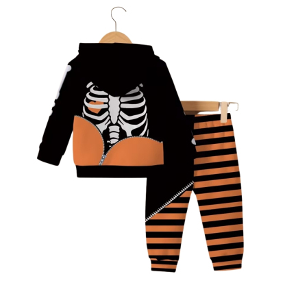 Halloween Series Hooded Sweatshirt Sets For Baby Boys