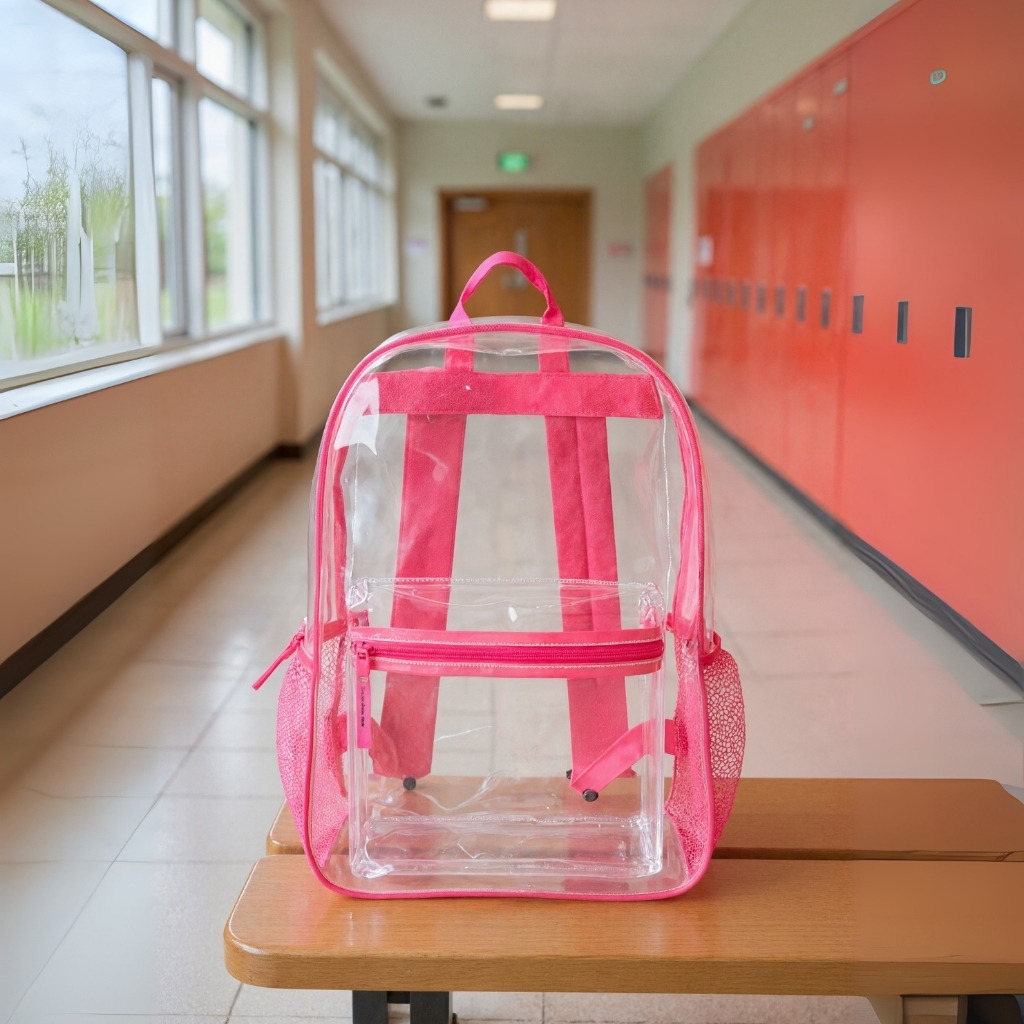 Heavy Duty With Padded Straps Clear Backpack