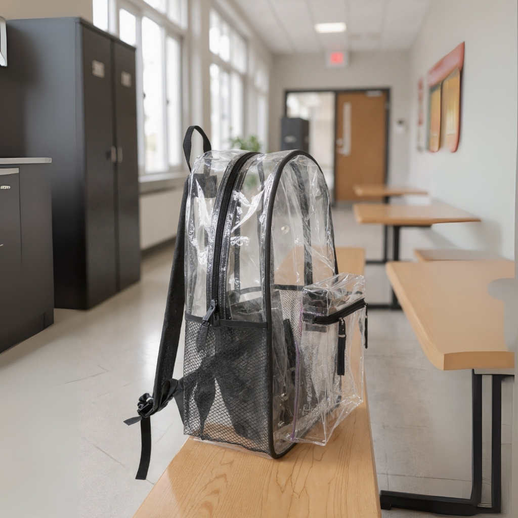 Heavy Duty With Padded Straps Clear Backpack