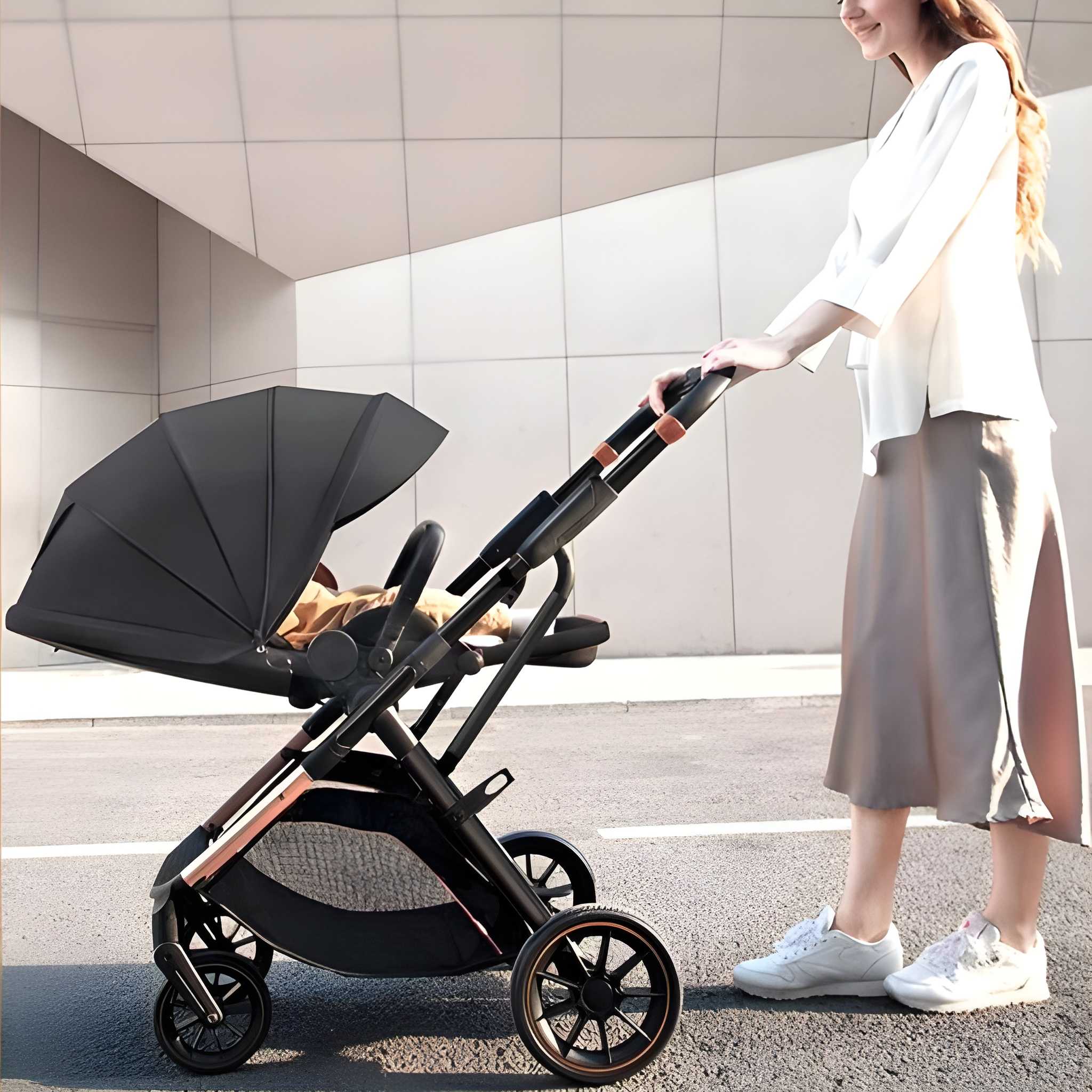 High Landscape Convertible Newborn Pushchair Stroller
