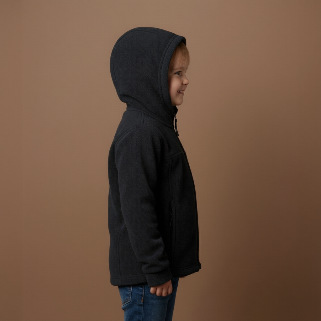 Kids Warm Fleece Hooded Jacket