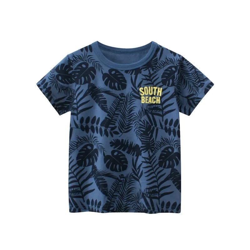 Letter Print Short Sleeve T Shirt-Cozy Stroller