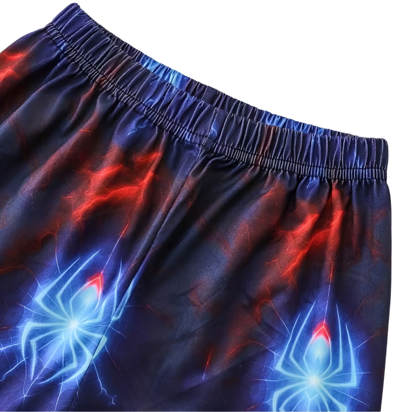 Long Sleeve Pajama Set With Spider Print For Boys