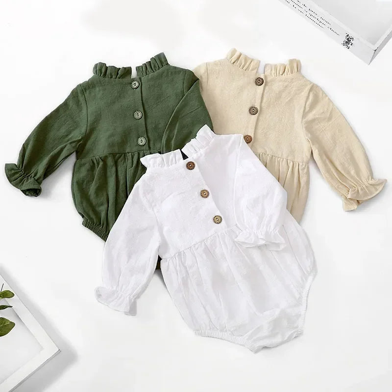 Long Sleeve Ruffles Romper-Cozy Stroller