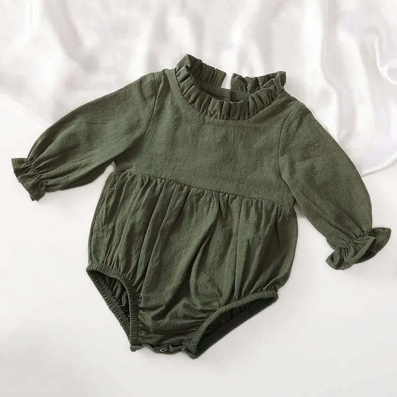 Long Sleeve Ruffles Romper-Cozy Stroller