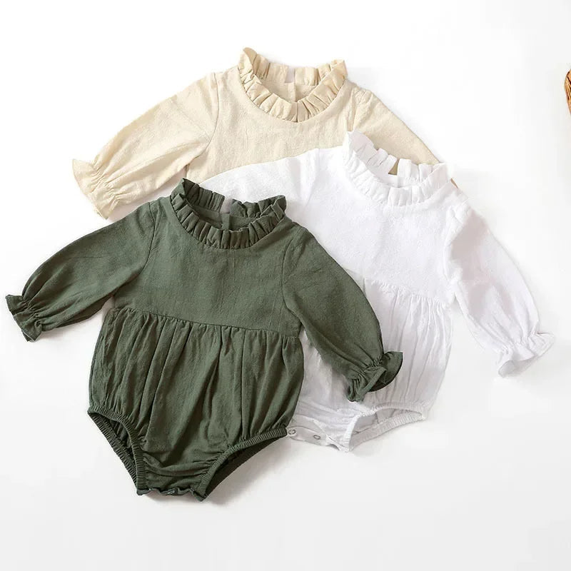Long Sleeve Ruffles Romper-Cozy Stroller
