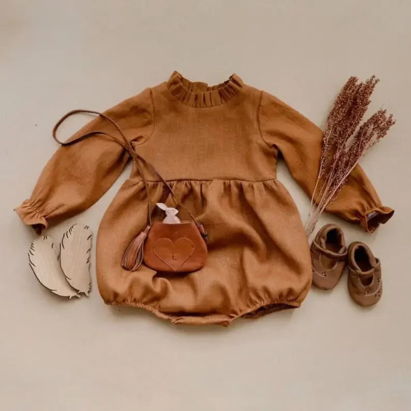 Long Sleeve Ruffles Romper-Cozy Stroller