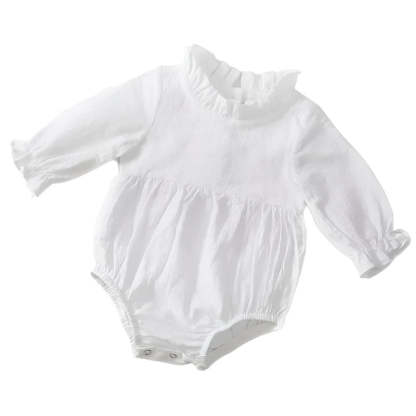 Long Sleeve Ruffles Rompers-Cozy Stroller
