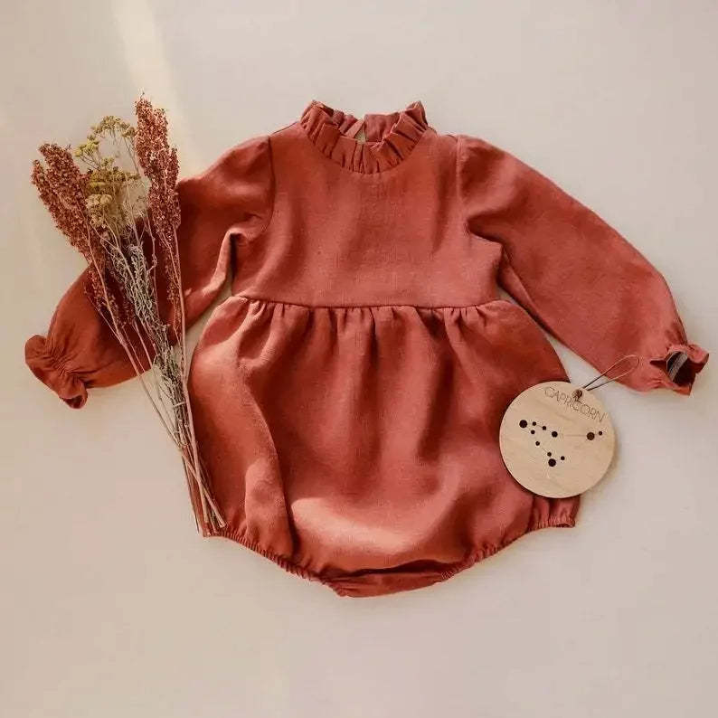 Long Sleeve Ruffles Rompers-Cozy Stroller