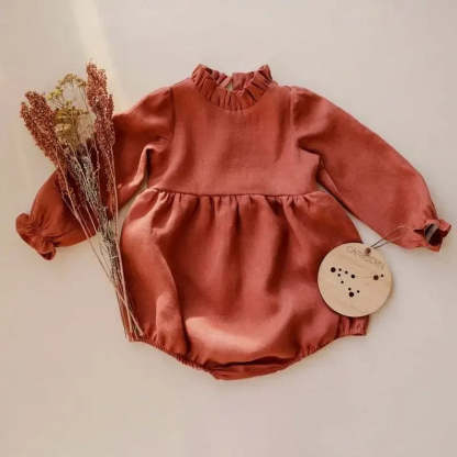 Long Sleeve Ruffles Rompers-Cozy Stroller