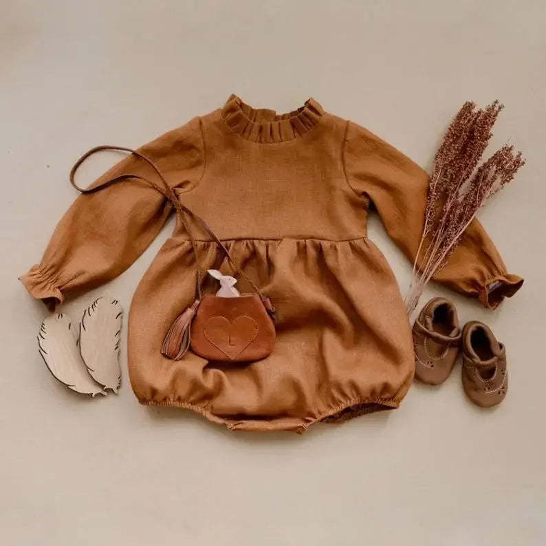 Long Sleeve Ruffles Rompers-Cozy Stroller