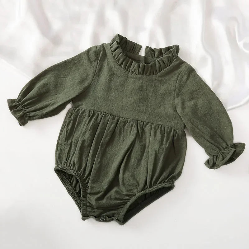 Long Sleeve Ruffles Rompers-Cozy Stroller